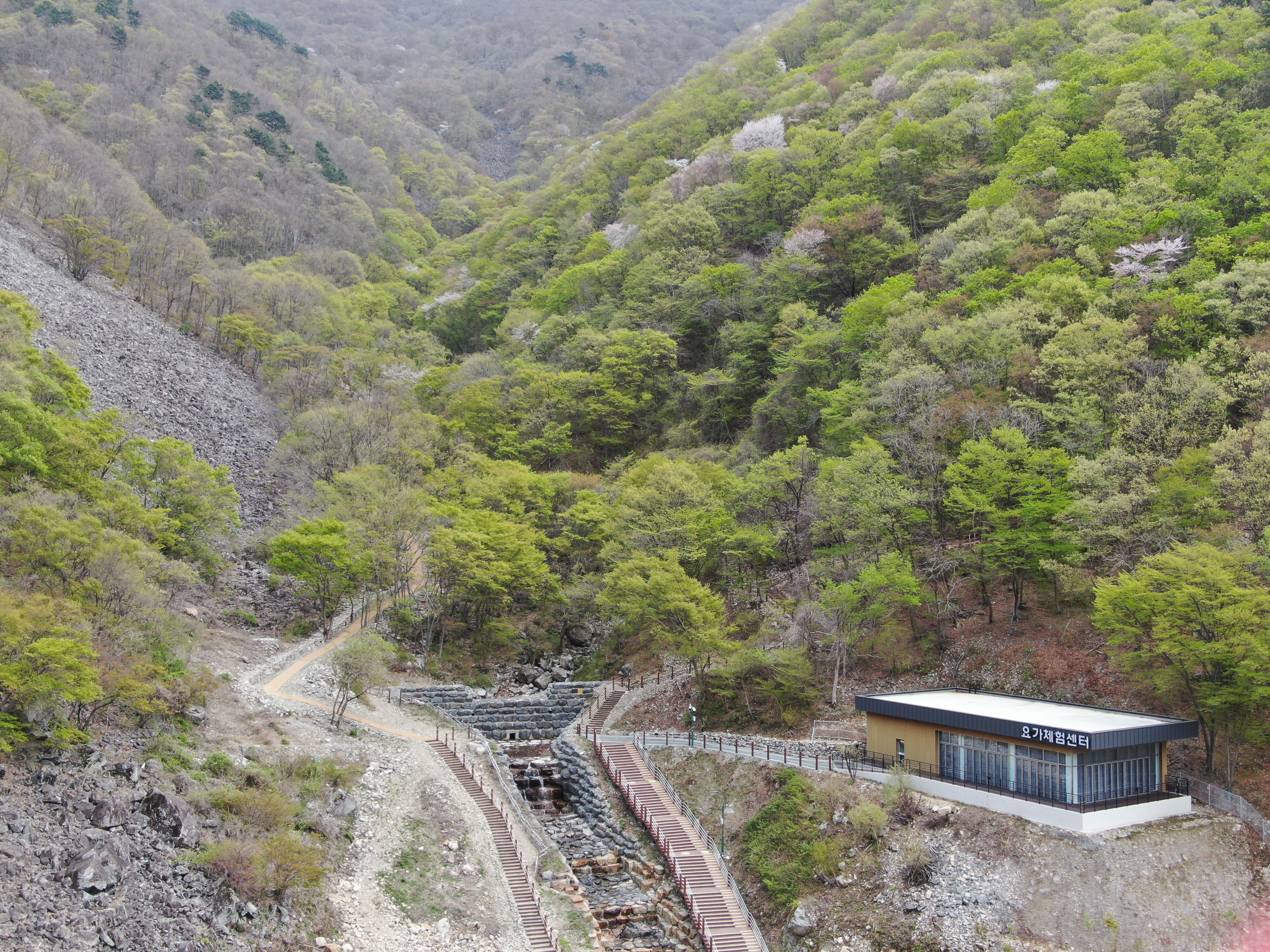 요가체험센터와 산.JPG