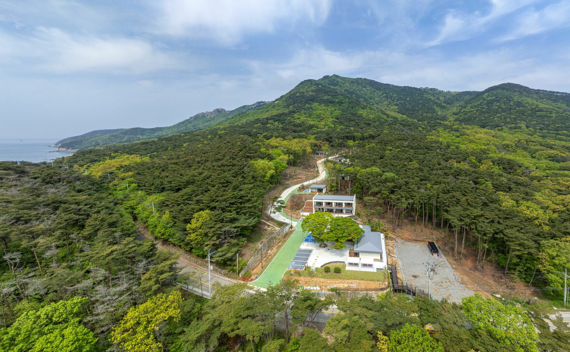 덕적 휴양림 항공사진